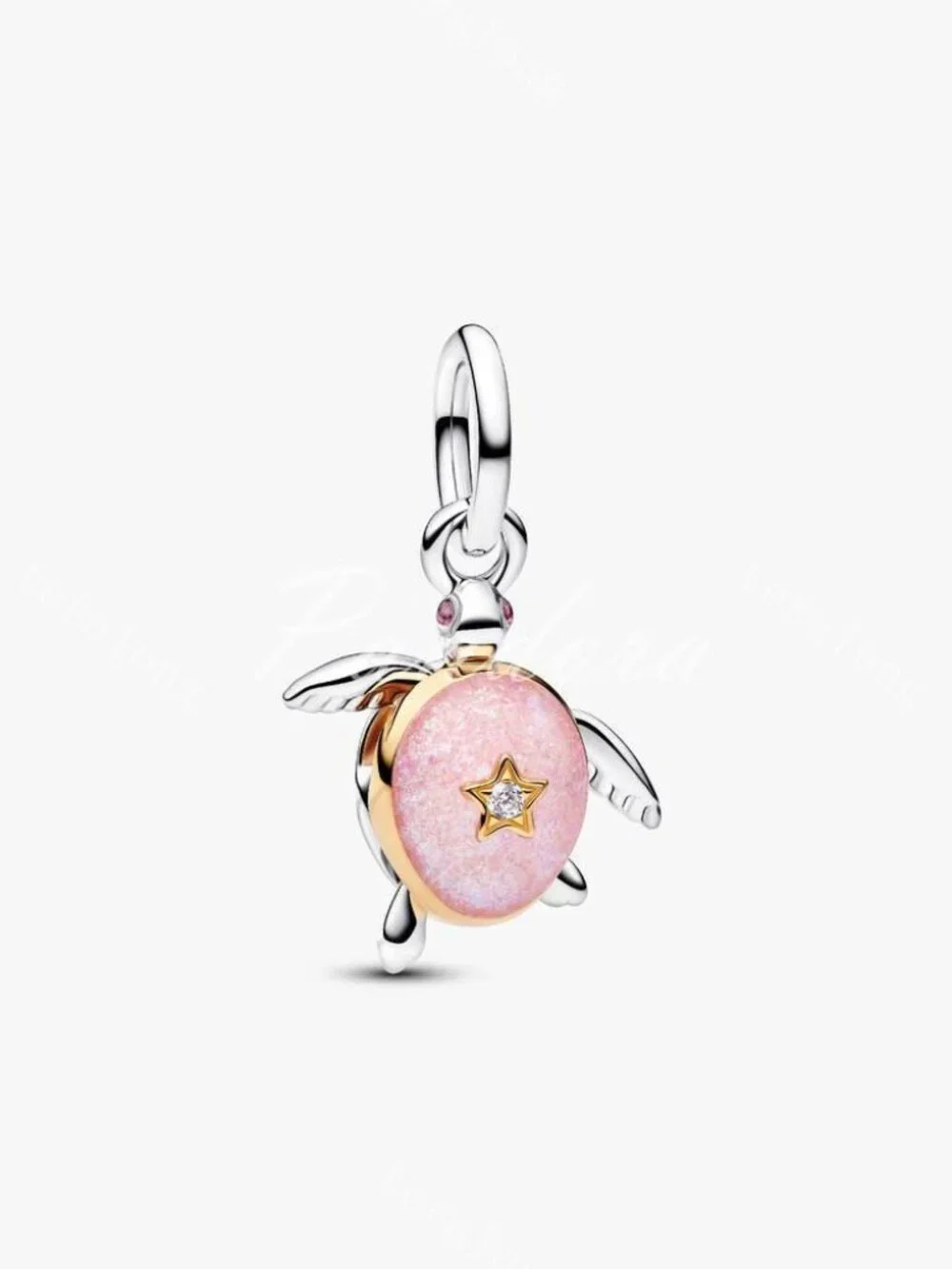 Pandora 2026 Pink Sea Turtle Lab-grown Diamond Dangle Charm